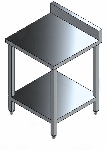 bàn inox dài 0.6 m, Bàn inox 2 tầng có gáy, bàn inox cho bếp nhà hàng tại hồ chí minh, bàn inox 2 tầng giá rẻ, stainless steel table with 2 tiers backsplash